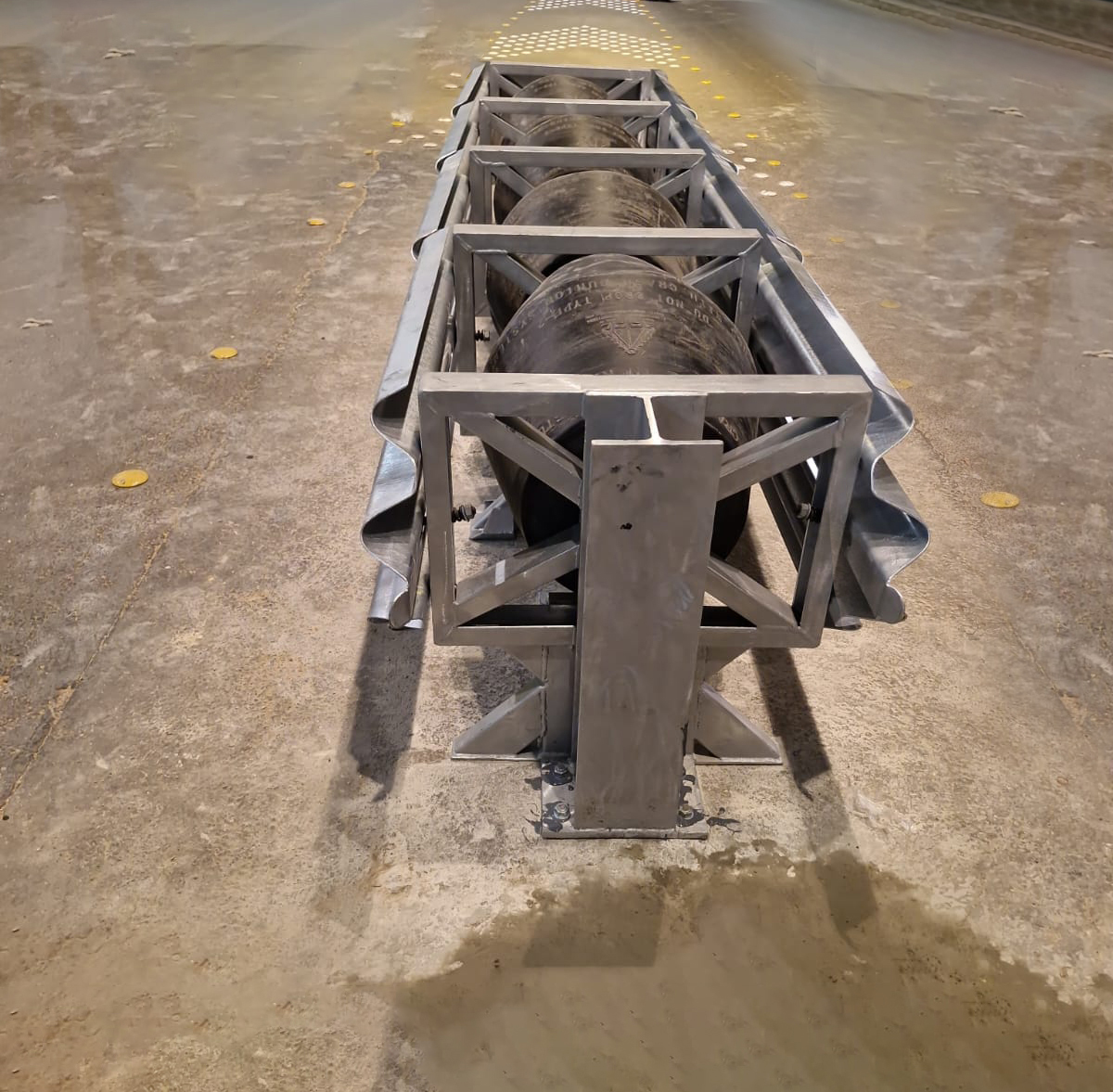 full-protection-using concrete attenuator systems