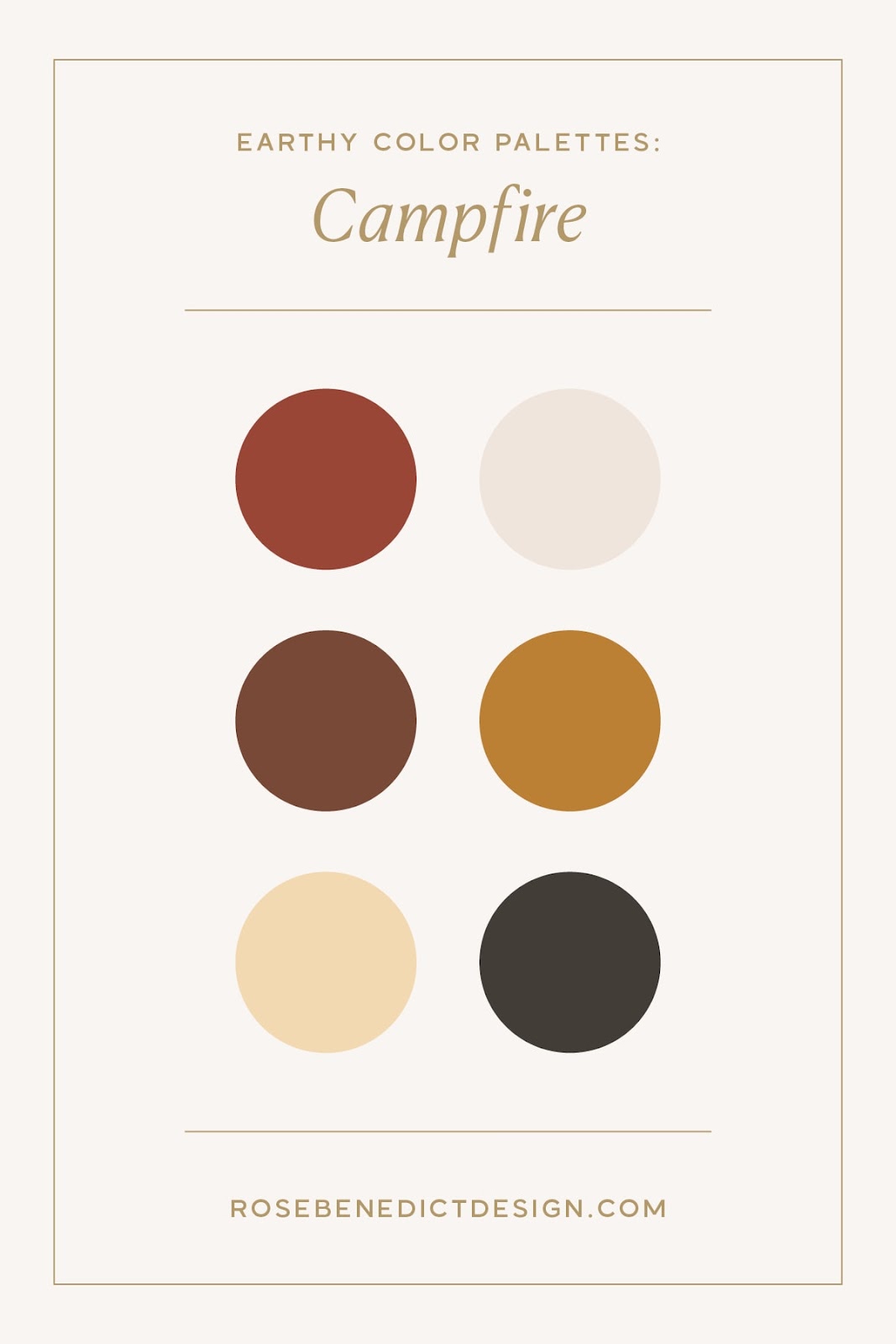 Earthy color palette example, Campfire. 