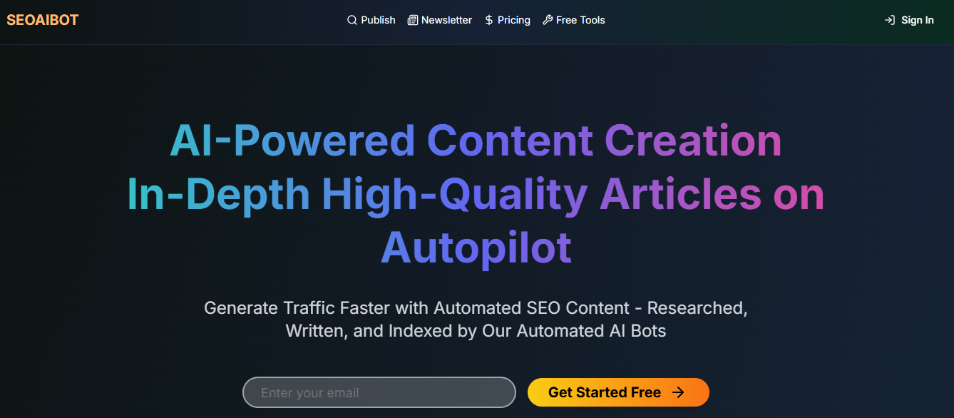Best AI Tools in 2025 - Screenshot of SEO AI BOT Top AI Tools