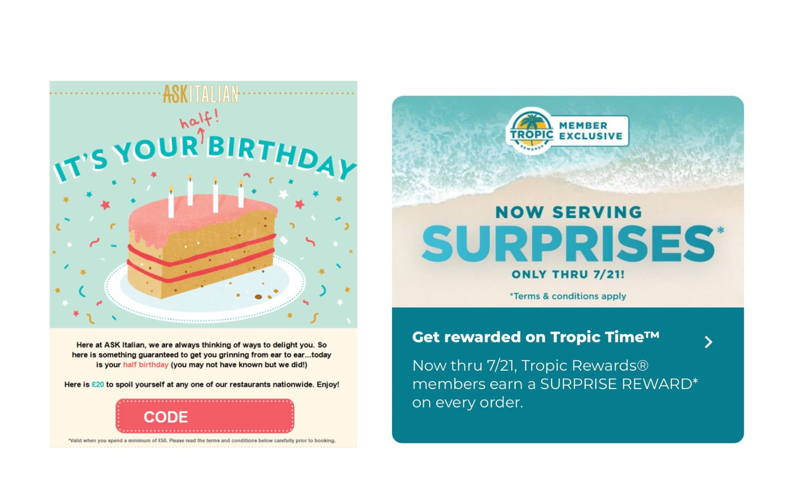 Surprise Rewards