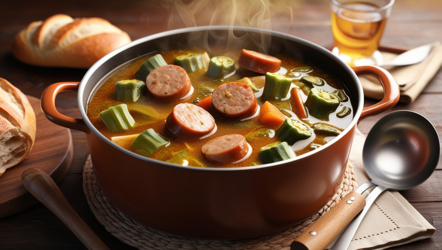 Chicken Sausage and Okra Stew