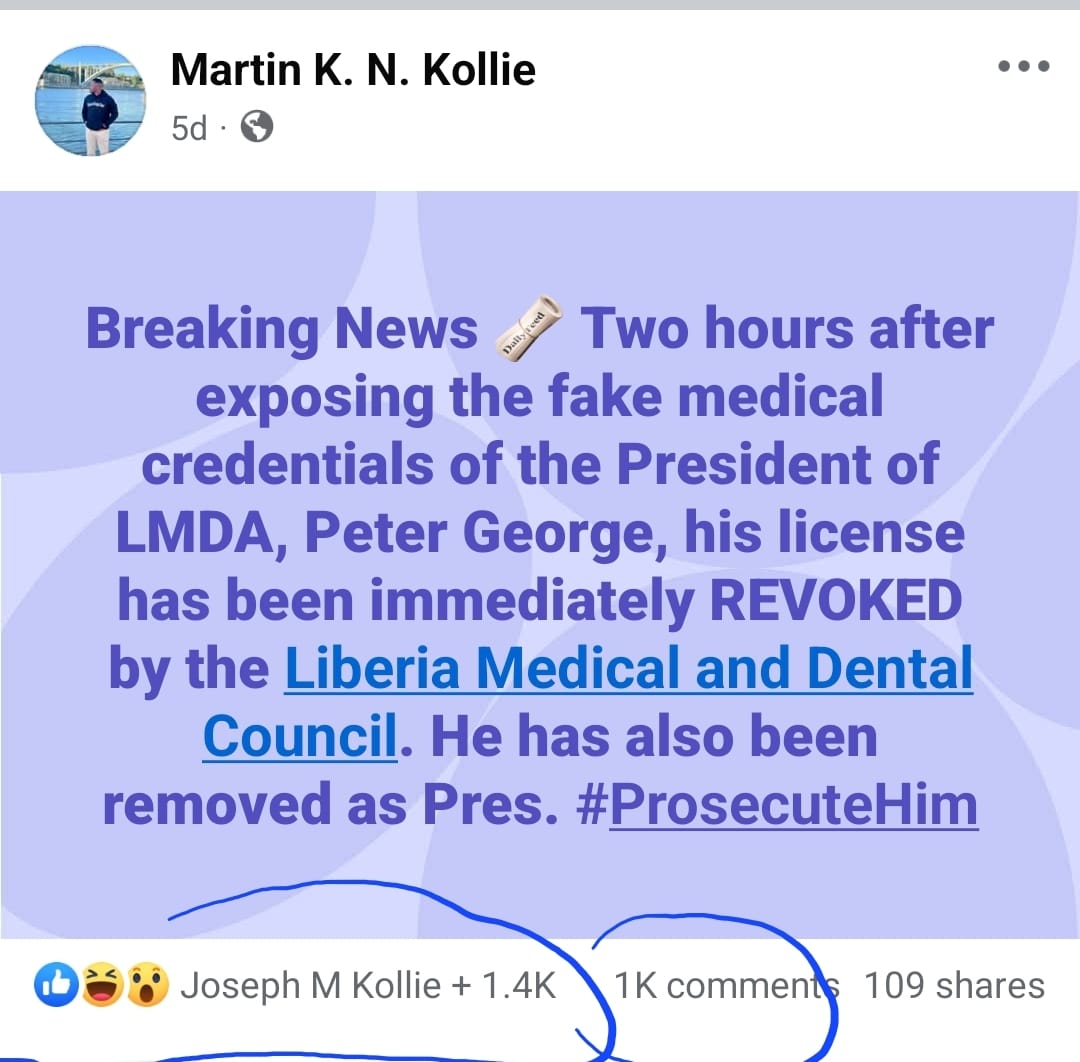 Did Martin’s post trigger revocation of quack doctor’s license?