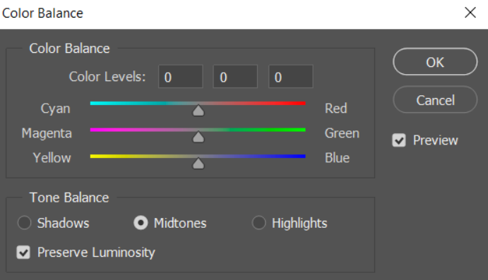 color balance photoshop