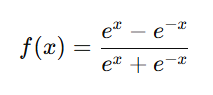 Mathematical expression for the Tanh function