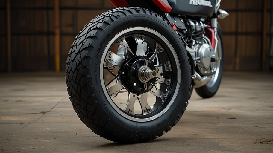  largest tires that will fit on 77' Honda 750 CNK