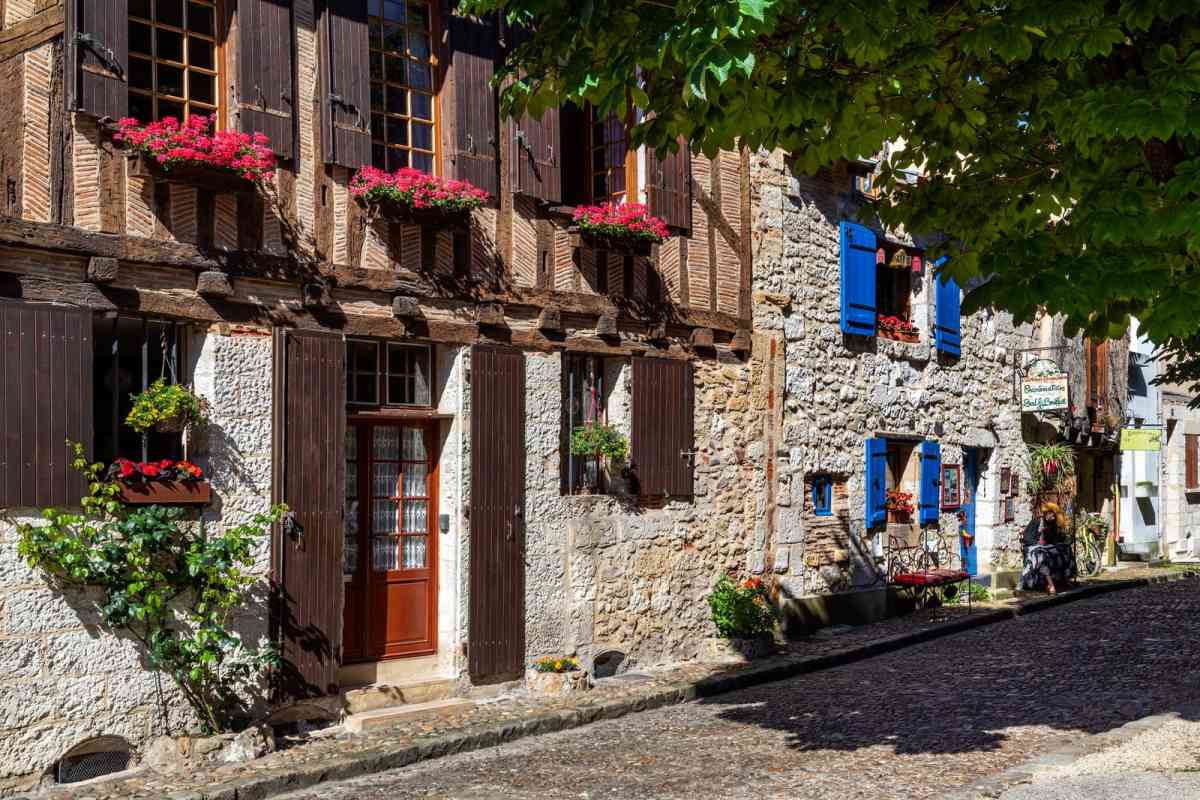old buildings in the town of Bergerac in the Dordogne