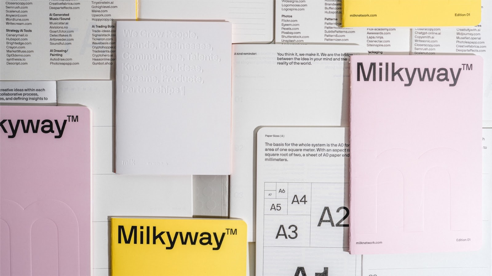 Image from the Graphic Design Creativity with 'White Book' and 'Milkyway' article on Abduzeedo