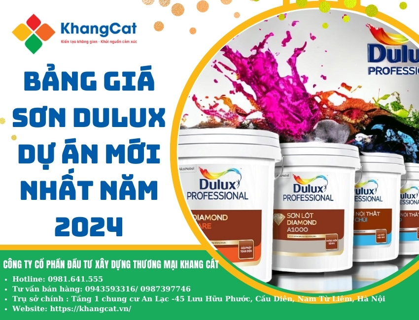 Bảng giá sơn Dulux dự án mới nhất năm 2024