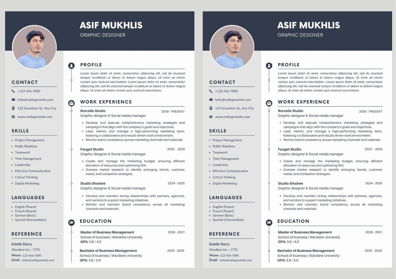 Creative Curriculum Vitae - industry-specific