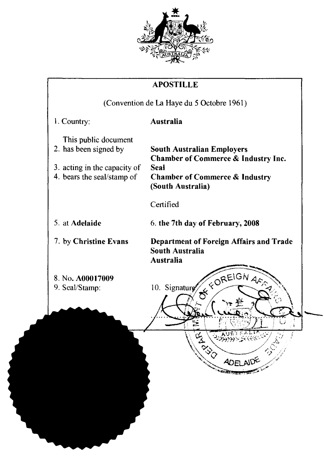 Australian apostille