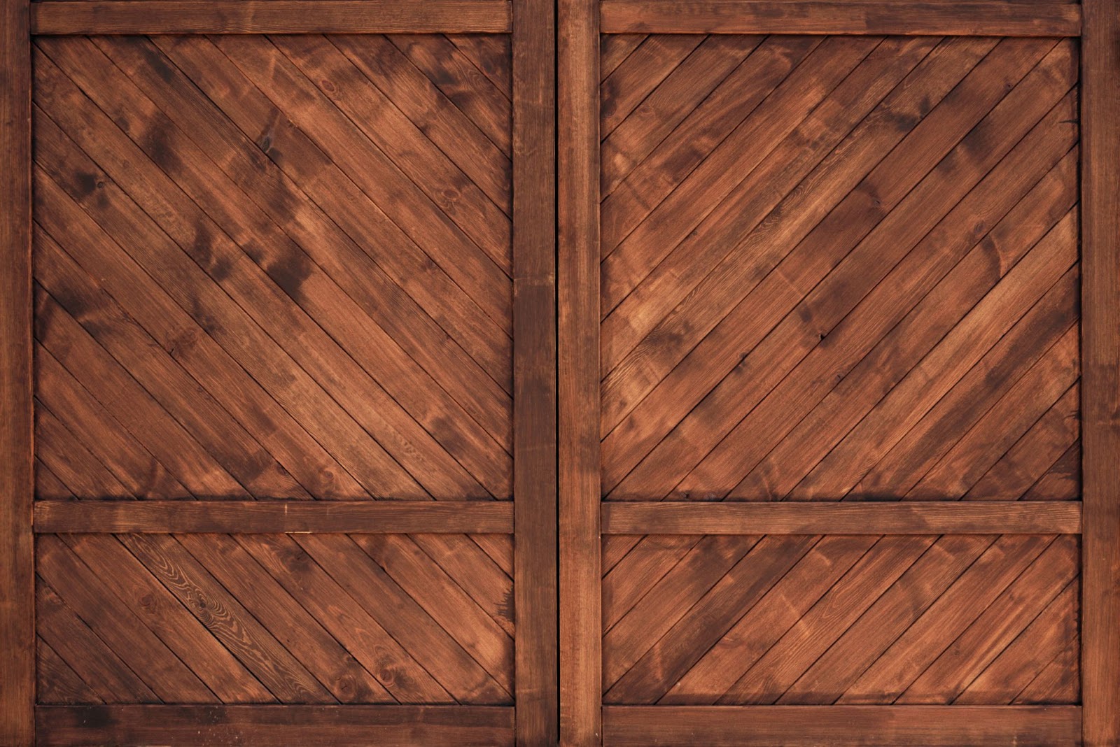 Barn-style doors. 