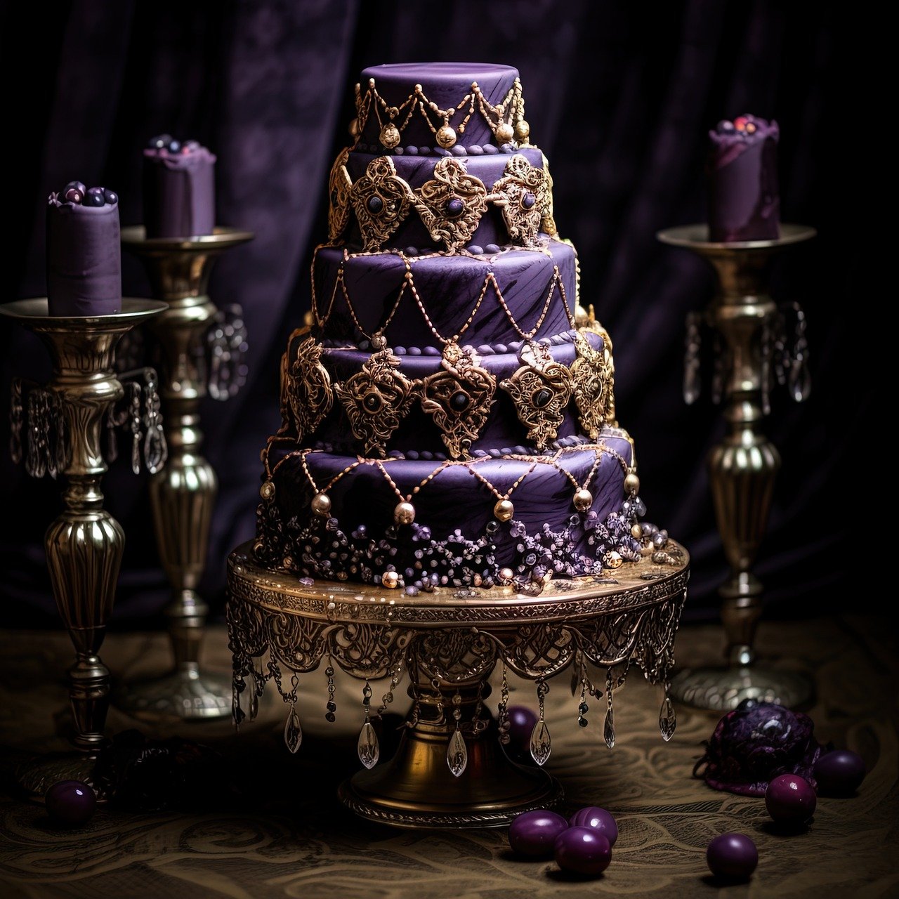 Basic Elements of Lavender and Purple Cake Design