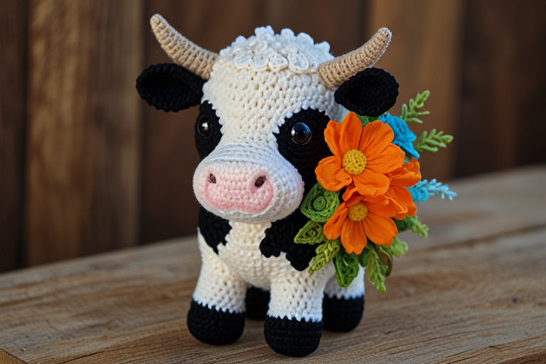 Crochet Cow Bouquet Under $30