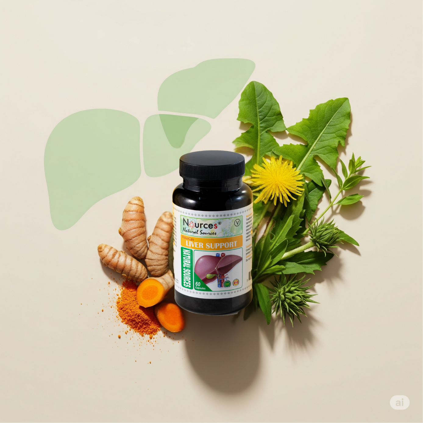 A bottle of vitamins and herbs

AI-generated content may be incorrect.
