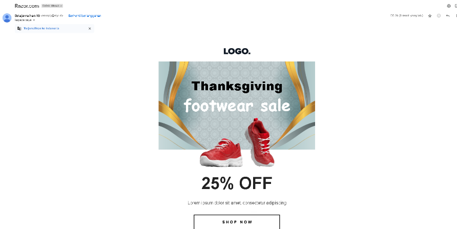 A advertisement for a shoe sale

Description automatically generated