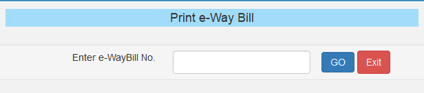 Input the 12-digit e-Way Bill number