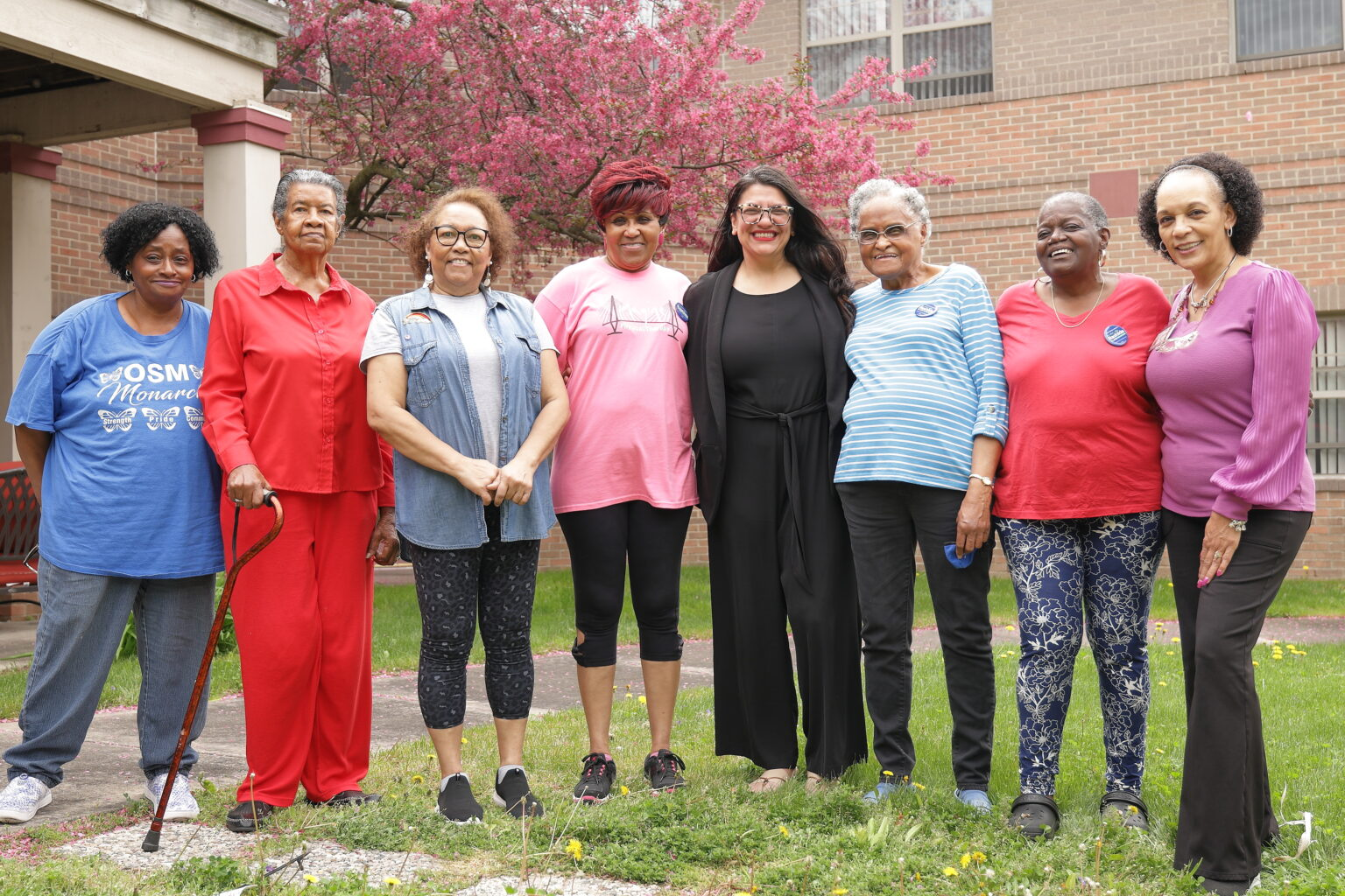 Photo: Rep. Rashida Tlaib with constituents
