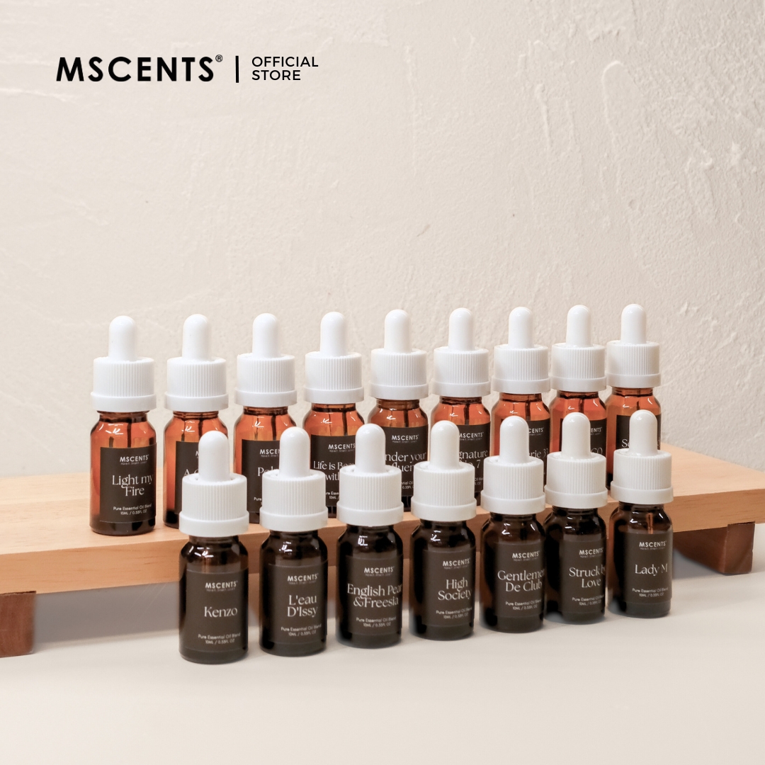 Mscents fragrance options in drop bottle