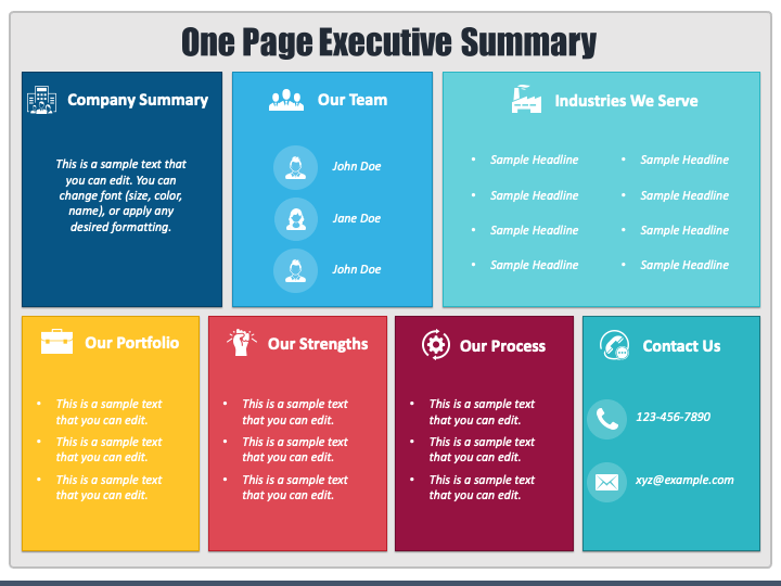 One Page Executive Summary