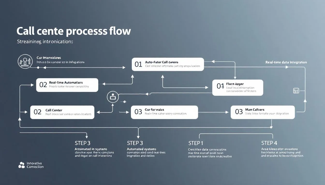 A flowchart illustrating streamlined processes in a call center.