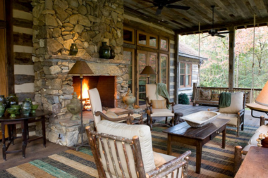design tips for remodeling your northern michigan vacation rental covered outdoor living space with fireplace custom built michigan