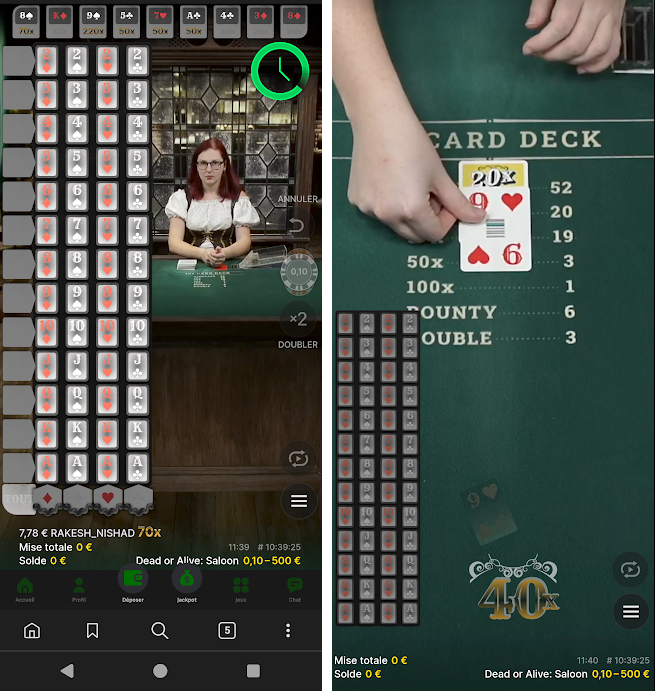Dead or Alive Saloon sur mobile