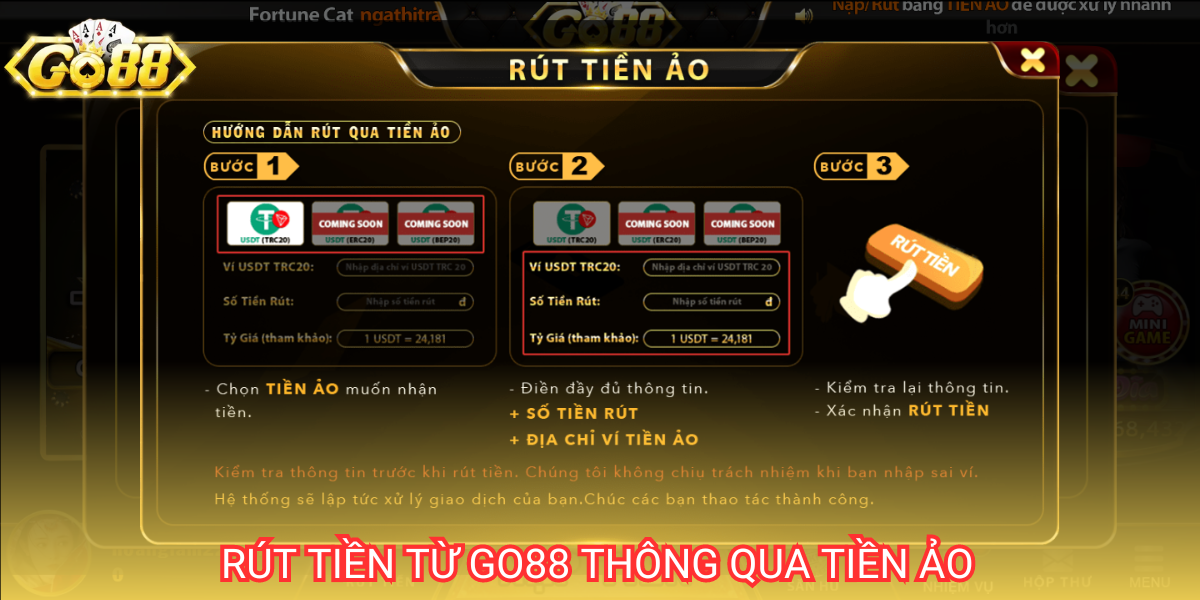 Một Số Lưu Ý Quan Trọng Khi Rút Tiền GO88