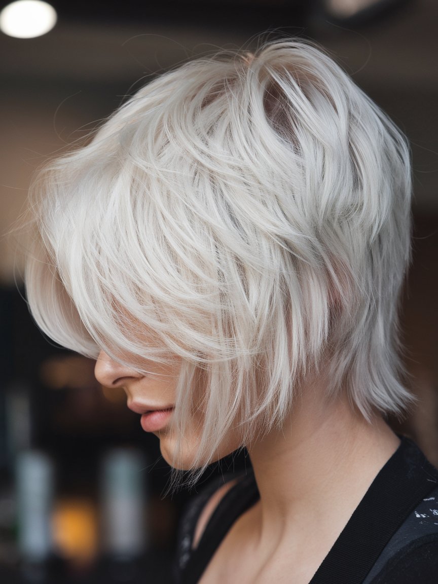 3. Platinum Pixie with Root Smudge