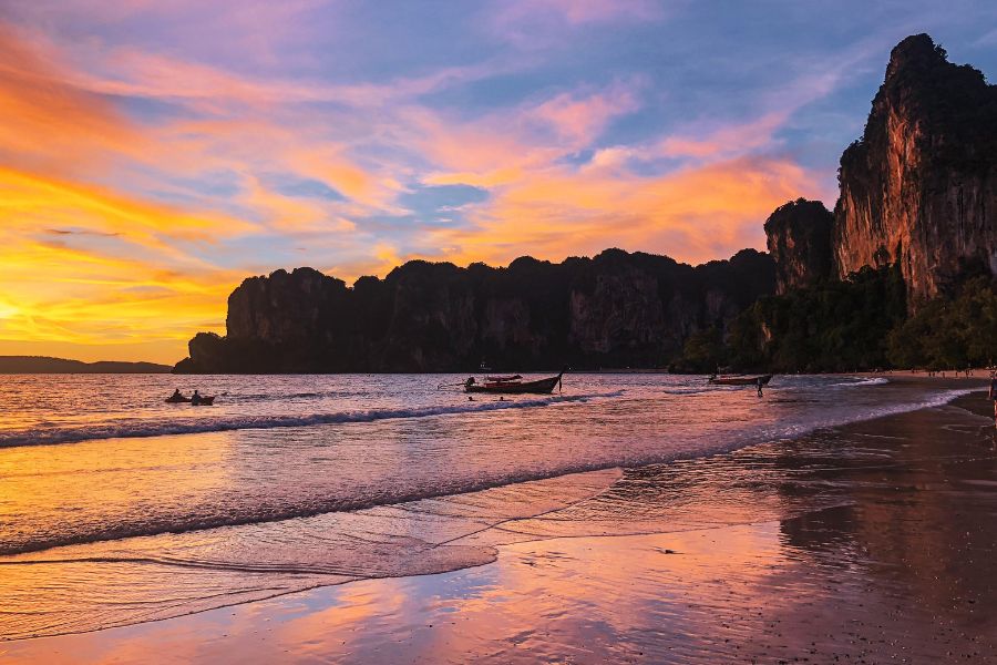 The mesmerising sunsets at Railay Beach will have you never wanting to leave