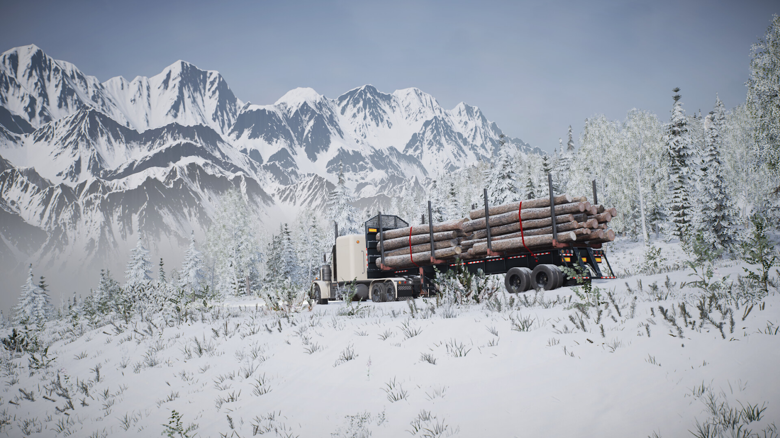 Truck on a ice road