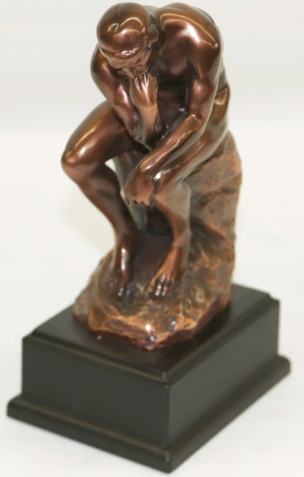 bronze thinker statue