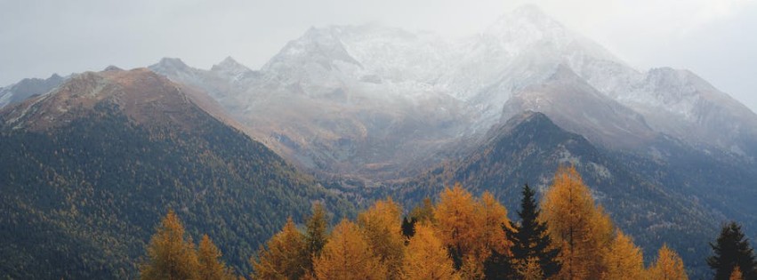 view of mountains in autumn