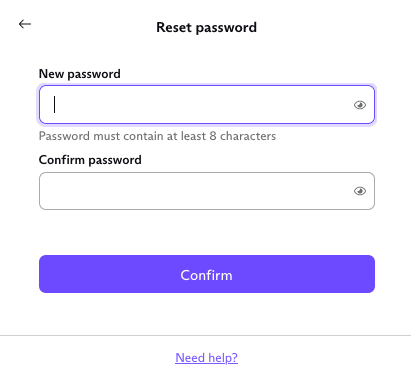 Reset password 16