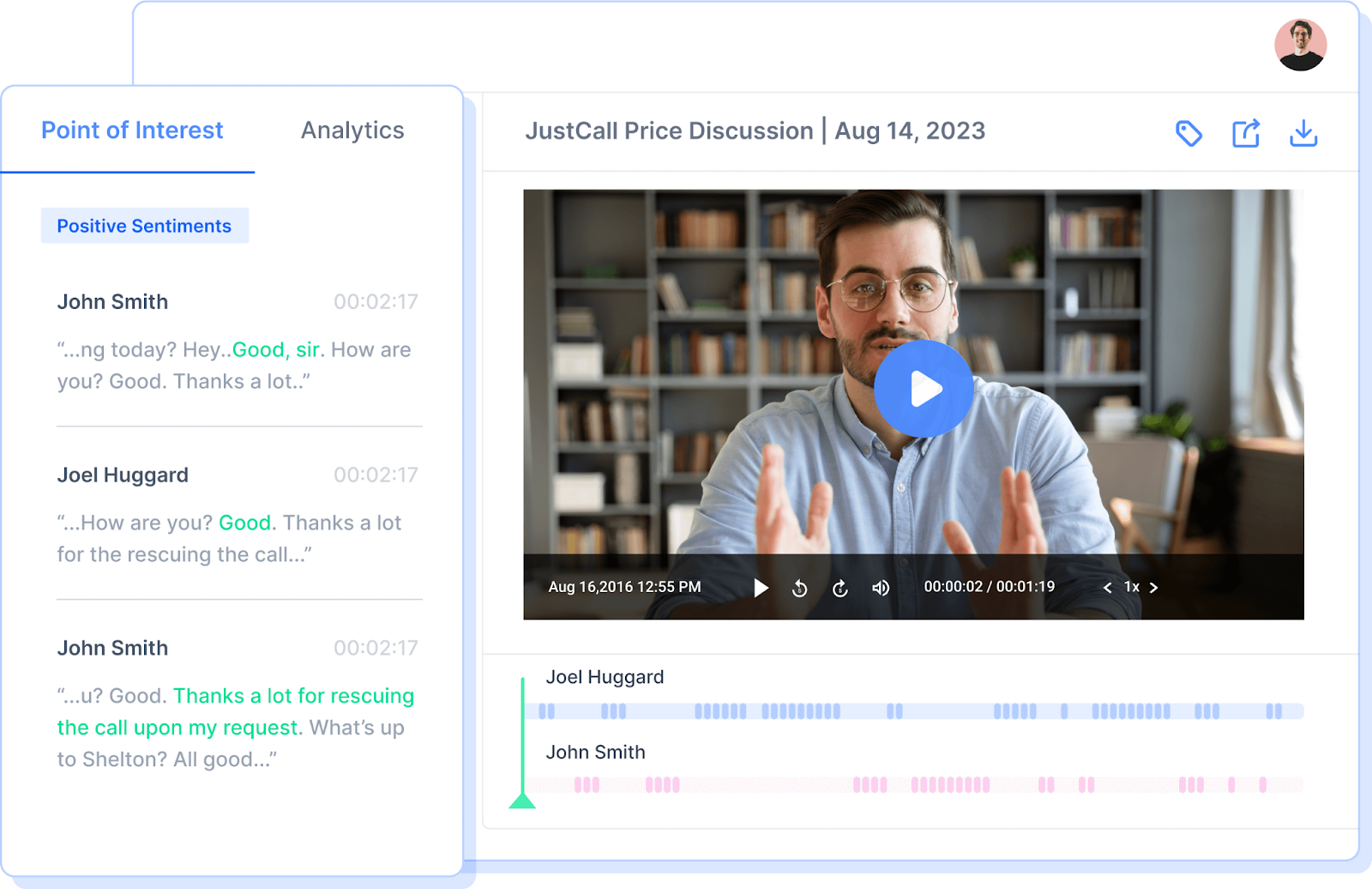 Sentiment analysis in JustCall