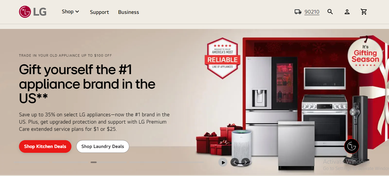 LG Electronics Homepage