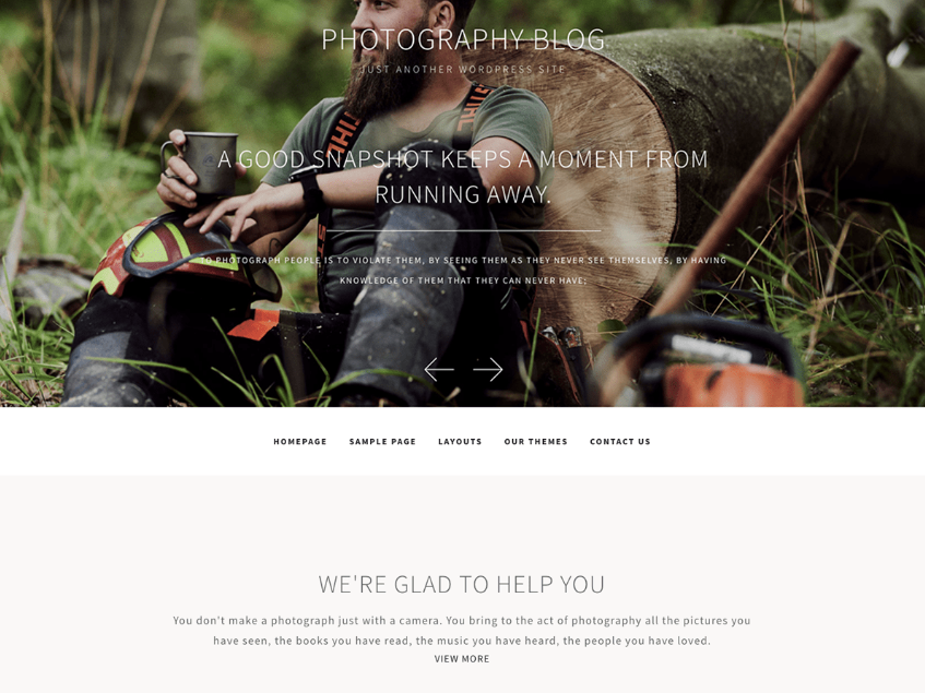 Photography Blog template