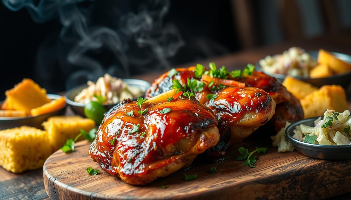 Smoked Chicken Thighs Serving Presentation