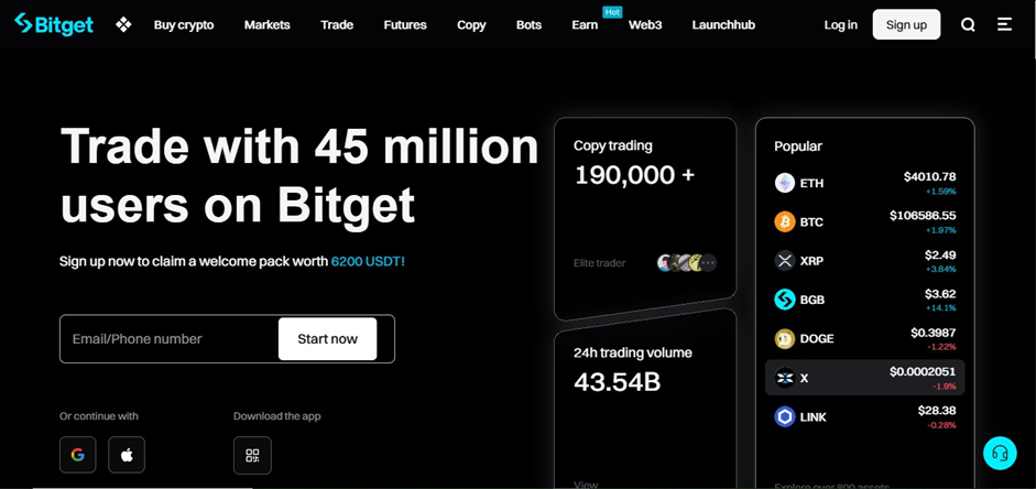 Bitget Homepage