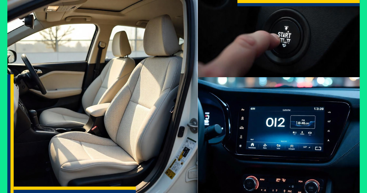 8-inch infotainment system with a touchscreen

AC with climate control

Push start and keyless entry (on some models)

Superior fabric seats

Parking sensors and a rear camera