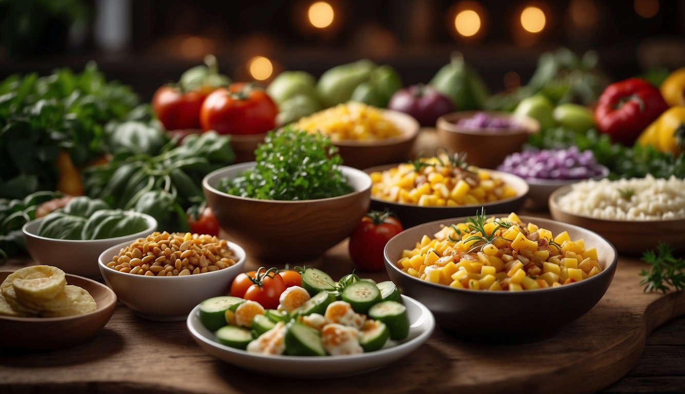 Vibrant display of Podkarpackie seasonal products for "Podkarpacka Cuisine - the best seasonal dishes." Local-based seasonal dish suggestions