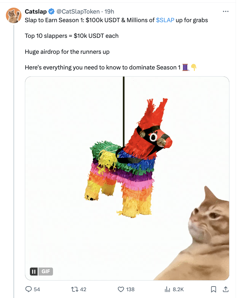 Mog Coin Rival Catslap Quantity Soars After MEXC Itemizing As 0K Slap-To-Earn Prize Pool Is Unveiled