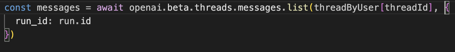 OpenAI threads
