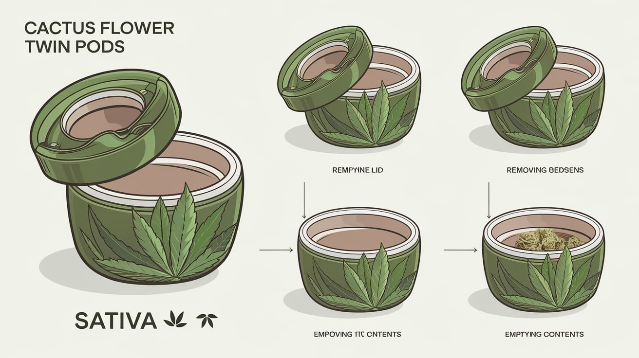 How to Open a Cactus Flower Twin Pods Sativa Container