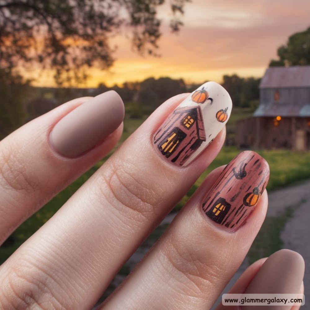 Thanksgiving Nail Designs having Countryside Farmhouse Nails
