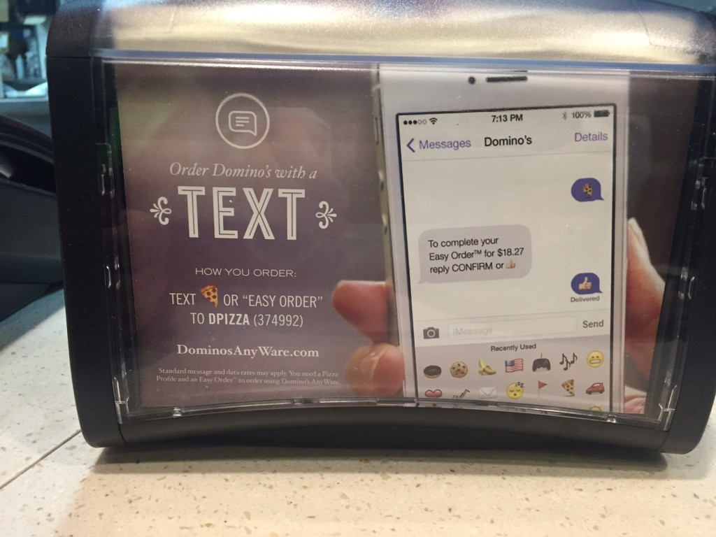 Domino's 'Easy Order' campaign used two-way texting to allow customers to order pizza with an emoji