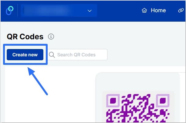 Create new QR code