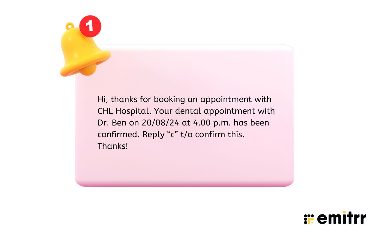 Dental appointment confirmation templates