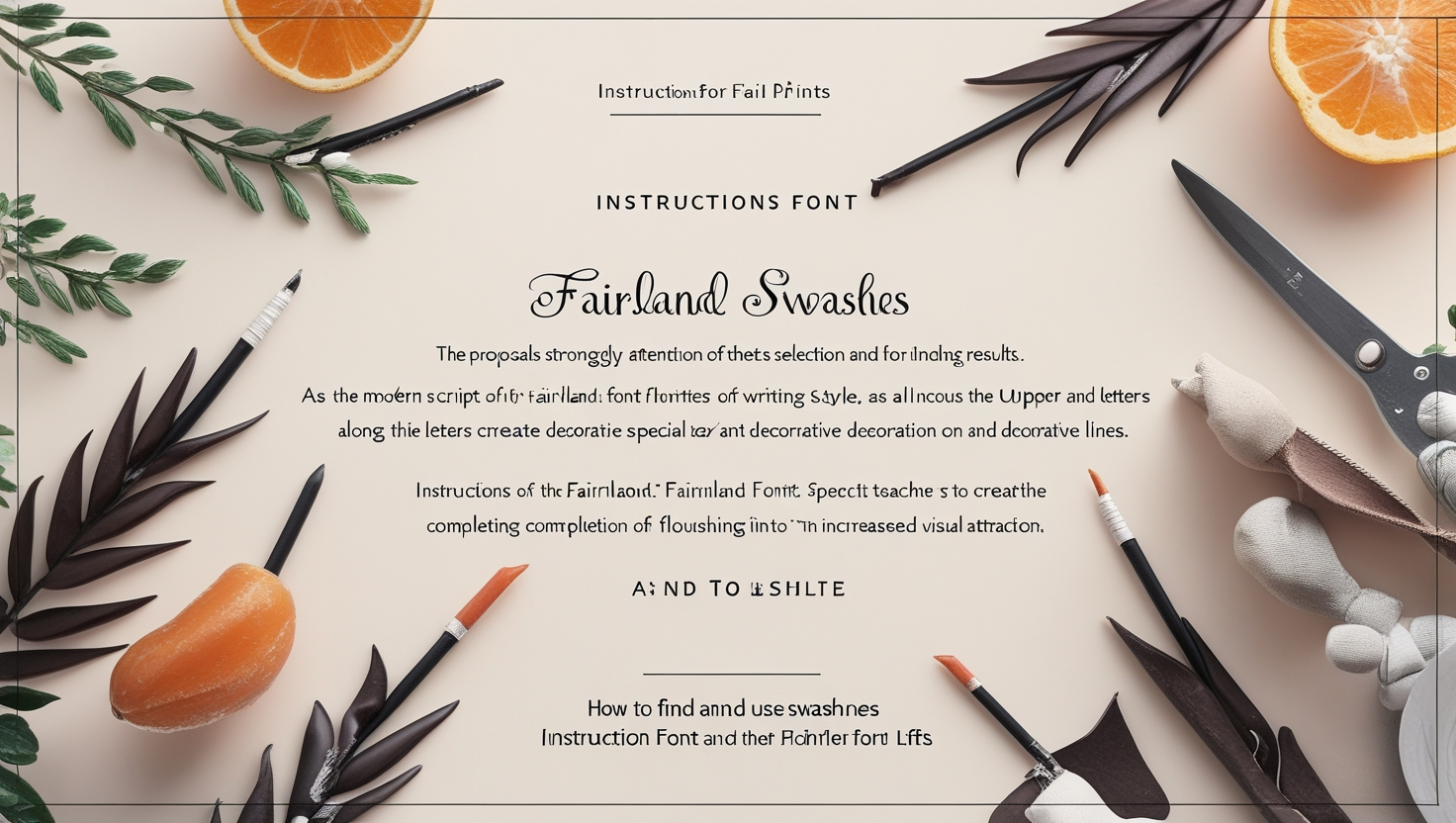 fairland font instructions for swashes​