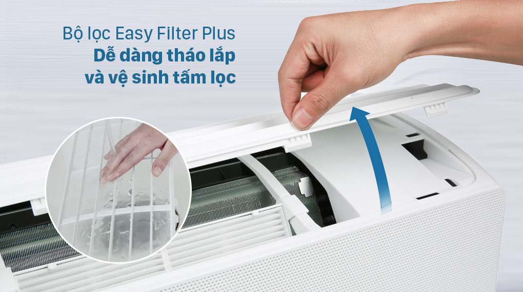 Máy lạnh Samsung Wind-Free Inverter 1.5 HP AR13TYGCDWKNSV -  Bộ lọc Easy Filter Plus