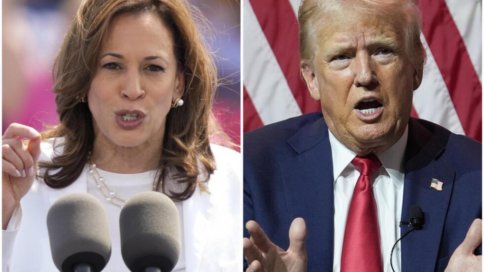 (Ảnh minh họa) - Kamala Harris, nữ ứng cử viên tổng thống Mỹ đại diện cho đảng Dân Chủ và cựu tổng thống, ứng cử viên Cộng Hòa Donald Trump.